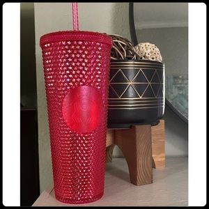 New Starbucks Neon Pink Studded Cold Cup Tumbler